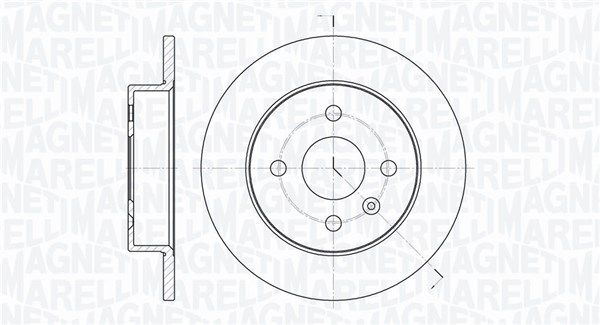 MAGNETI MARELLI Тормозной диск 361302040143